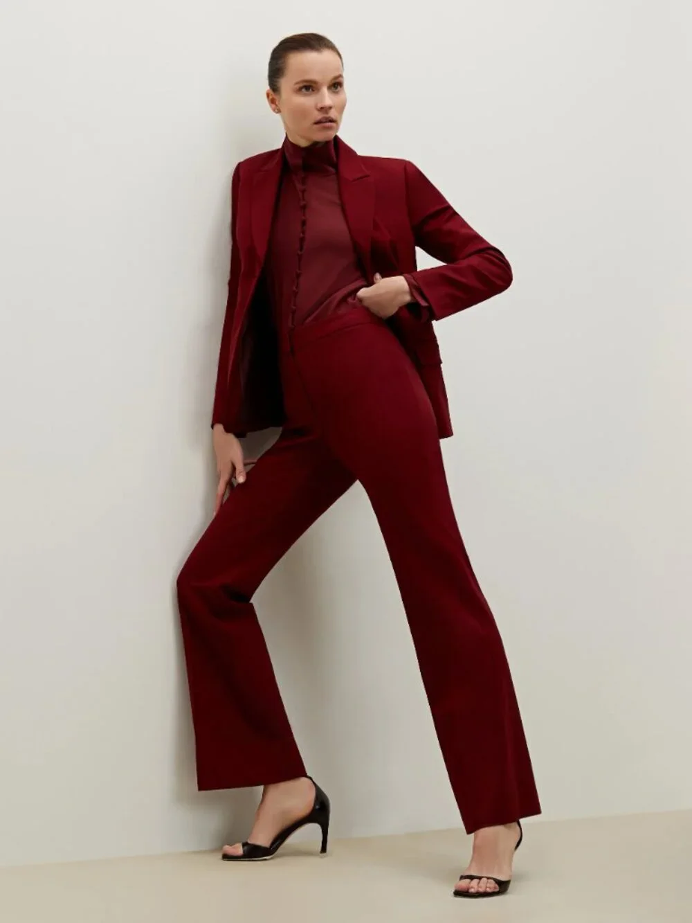 MM LaFleur The Horton Flare Pant - Washable Wool Twill - Picture 2 of 11